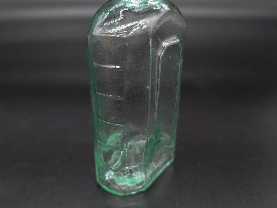 大正～昭和初期　歴史を重ねた趣のあるボトル瓶5点セット(ガラスビン、ガラス瓶、硝子、薬瓶、花瓶、花入、花器)(R-076945)