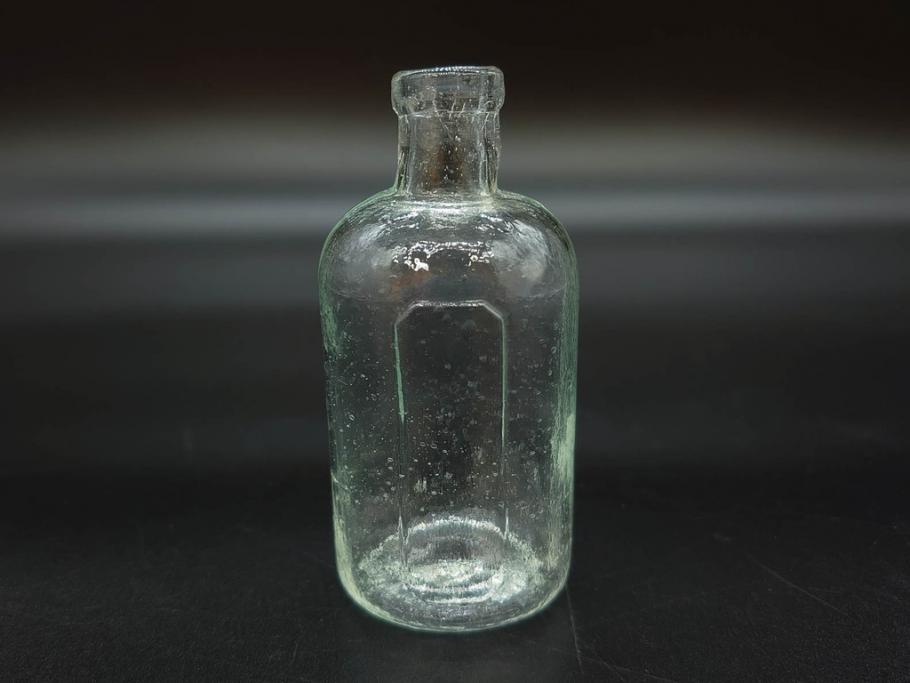 大正～昭和初期　歴史を重ねた趣のあるボトル瓶5点セット(ガラスビン、ガラス瓶、硝子、薬瓶、花瓶、花入、花器)(R-076945)