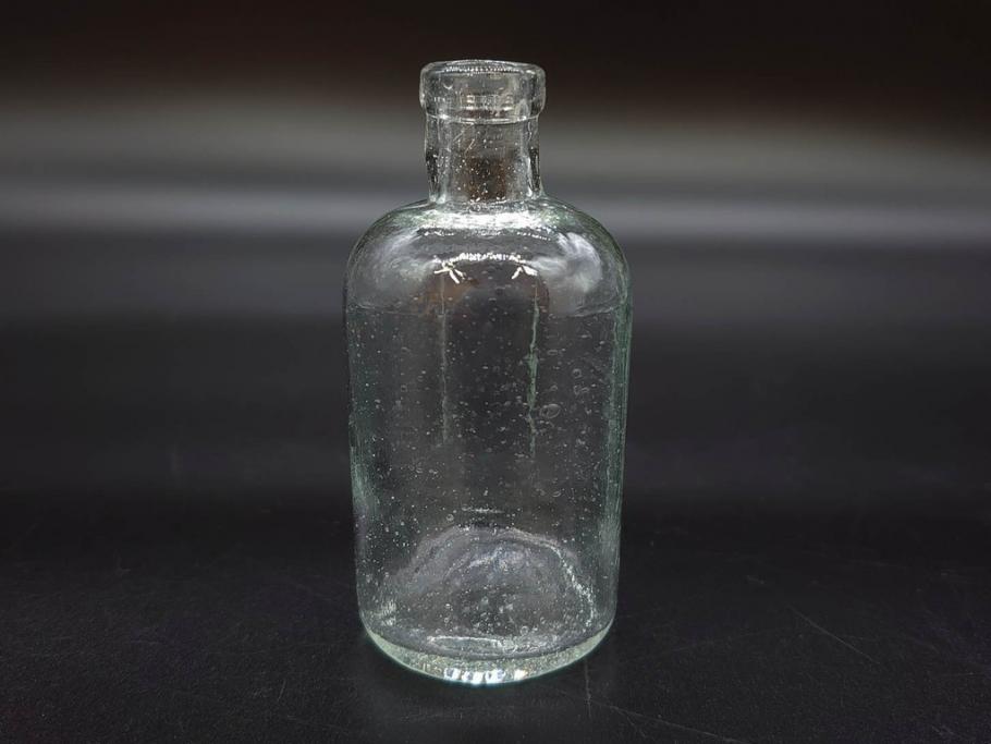 大正～昭和初期　歴史を重ねた趣のあるボトル瓶5点セット(ガラスビン、ガラス瓶、硝子、薬瓶、花瓶、花入、花器)(R-076945)