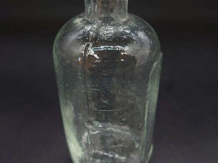大正～昭和初期　歴史を重ねた趣のあるボトル瓶5点セット(ガラスビン、ガラス瓶、硝子、薬瓶、花瓶、花入、花器)(R-076945)