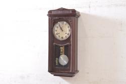 和製アンティーク　電池式　ひし形Y　レトロなデザインが魅力的な掛け時計(古時計)(R-059270)