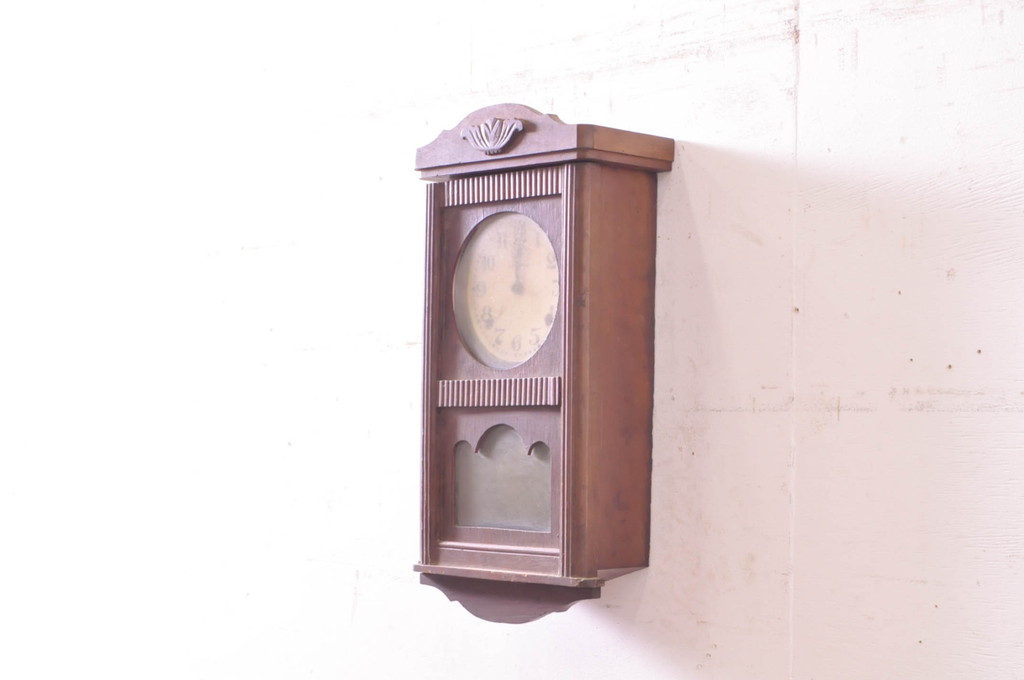 和製アンティーク　EIKEISHA(栄計舎)　昭和レトロな雰囲気が魅力の掛け時計(柱時計、古時計、振り子時計)(R-072184)