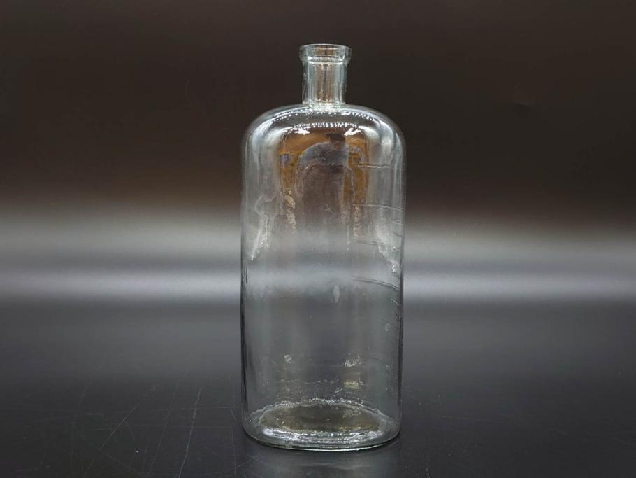 大正～昭和初期　レトロな雰囲気を盛り上げるボトル瓶5点セット(ガラスビン、ガラス瓶、硝子、薬瓶、花瓶、花入、花器)(R-076947)