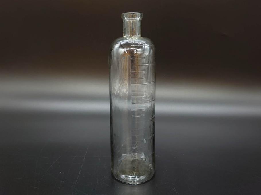 大正～昭和初期　レトロな雰囲気を盛り上げるボトル瓶5点セット(ガラスビン、ガラス瓶、硝子、薬瓶、花瓶、花入、花器)(R-076947)