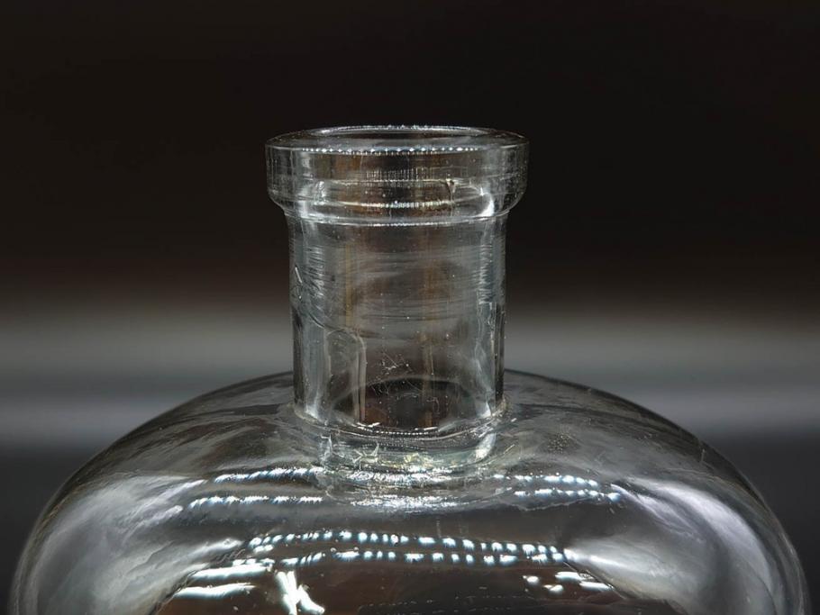 大正～昭和初期　レトロな雰囲気を盛り上げるボトル瓶5点セット(ガラスビン、ガラス瓶、硝子、薬瓶、花瓶、花入、花器)(R-076947)