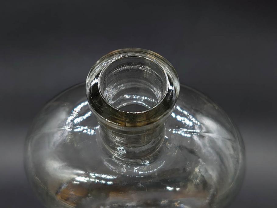 大正～昭和初期　レトロな雰囲気を盛り上げるボトル瓶5点セット(ガラスビン、ガラス瓶、硝子、薬瓶、花瓶、花入、花器)(R-076947)