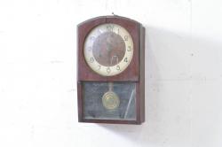 和製アンティーク　C.M.A.EXAMINED　昭和レトロ　珍しいデザインが魅力的な掛け時計(柱時計、古時計、振り子時計、日本時計工業組合)(R-072418)