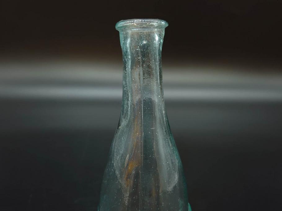 大正～昭和初期　レトロな雰囲気を盛り上げるボトル瓶5点セット(ガラスビン、ガラス瓶、硝子、薬瓶、花瓶、花入、花器)(R-076947)