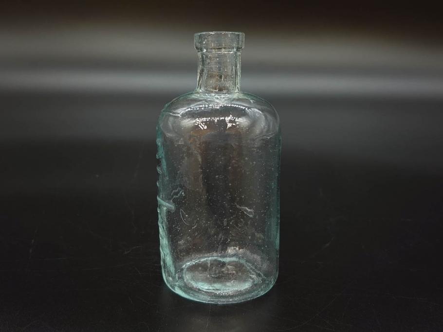 大正～昭和初期　レトロな雰囲気を盛り上げるボトル瓶5点セット(ガラスビン、ガラス瓶、硝子、薬瓶、花瓶、花入、花器)(R-076947)