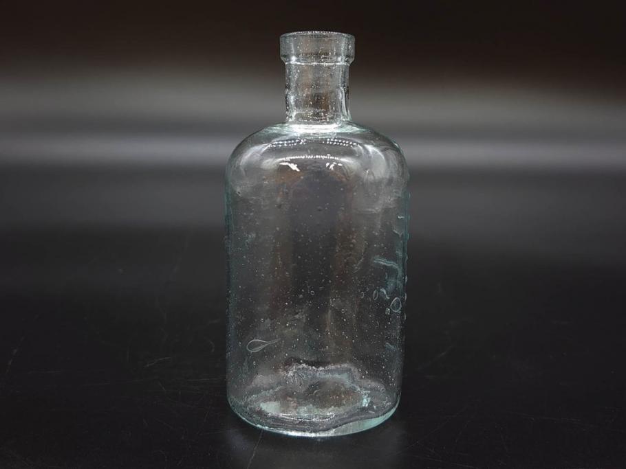 大正～昭和初期　レトロな雰囲気を盛り上げるボトル瓶5点セット(ガラスビン、ガラス瓶、硝子、薬瓶、花瓶、花入、花器)(R-076947)