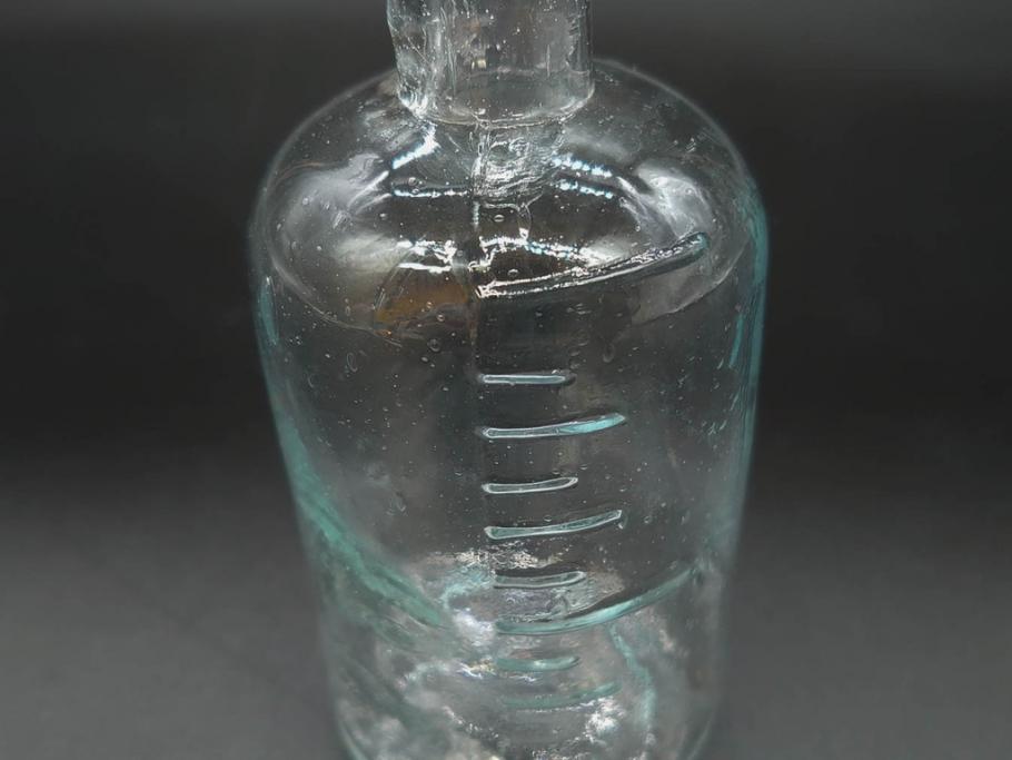 大正～昭和初期　レトロな雰囲気を盛り上げるボトル瓶5点セット(ガラスビン、ガラス瓶、硝子、薬瓶、花瓶、花入、花器)(R-076947)