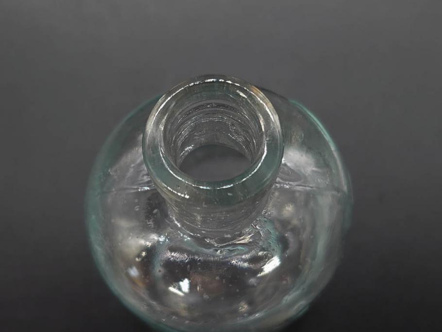 大正～昭和初期　レトロな雰囲気を盛り上げるボトル瓶5点セット(ガラスビン、ガラス瓶、硝子、薬瓶、花瓶、花入、花器)(R-076947)