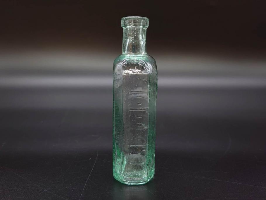 大正～昭和初期　レトロな雰囲気を盛り上げるボトル瓶5点セット(ガラスビン、ガラス瓶、硝子、薬瓶、花瓶、花入、花器)(R-076947)