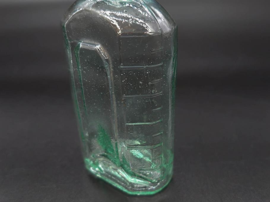 大正～昭和初期　レトロな雰囲気を盛り上げるボトル瓶5点セット(ガラスビン、ガラス瓶、硝子、薬瓶、花瓶、花入、花器)(R-076947)