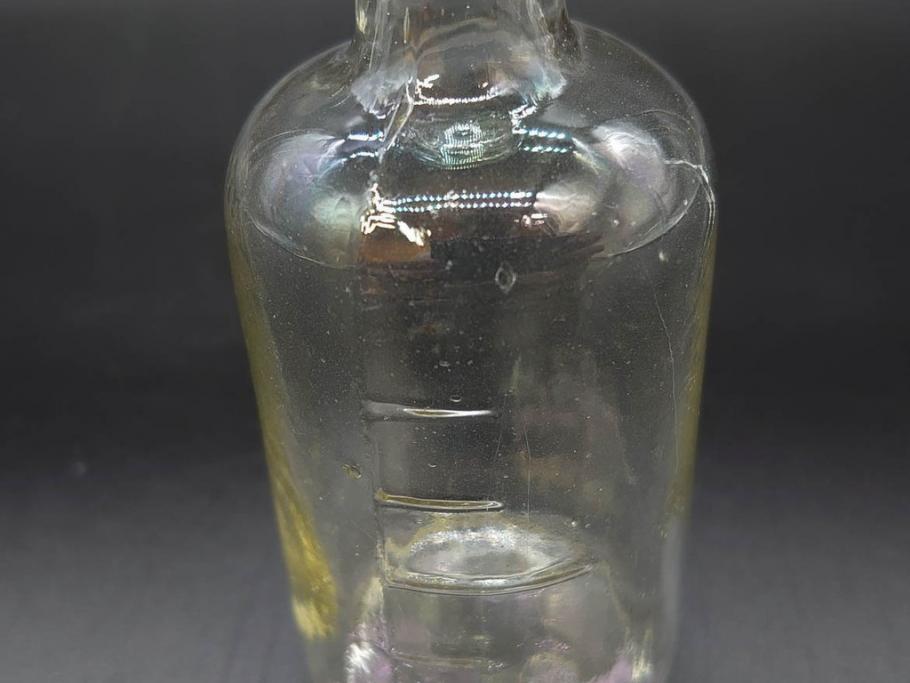 大正～昭和初期　レトロな雰囲気を盛り上げるボトル瓶5点セット(ガラスビン、ガラス瓶、硝子、薬瓶、花瓶、花入、花器)(R-076947)
