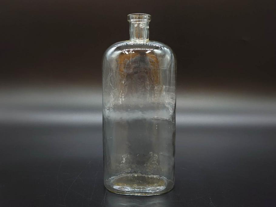 大正〜昭和初期　レトロな雰囲気を醸し出すボトル瓶5点セット(ガラスビン、ガラス瓶、硝子、薬瓶、花瓶、花入、花器)(R-076948)