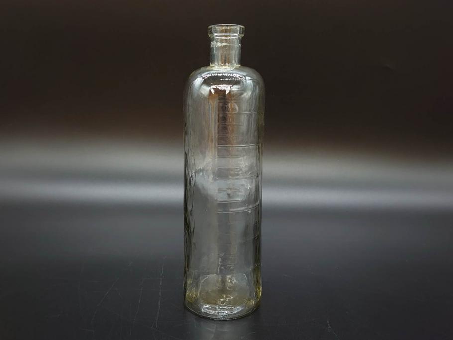 大正〜昭和初期　レトロな雰囲気を醸し出すボトル瓶5点セット(ガラスビン、ガラス瓶、硝子、薬瓶、花瓶、花入、花器)(R-076948)
