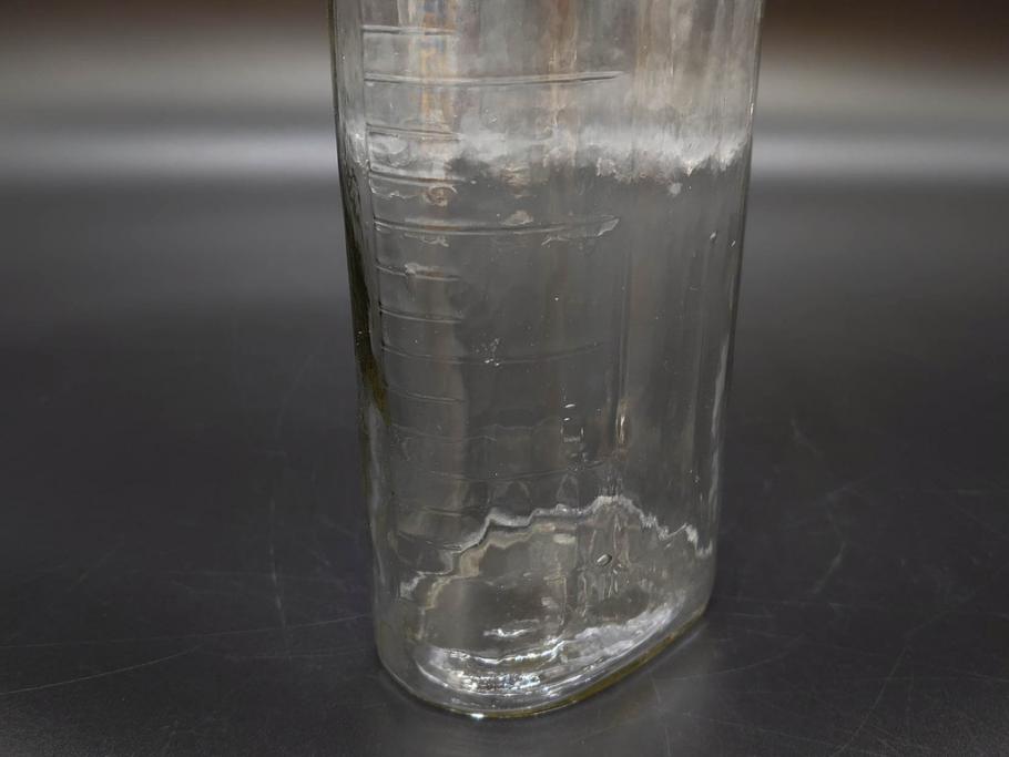 大正〜昭和初期　レトロな雰囲気を醸し出すボトル瓶5点セット(ガラスビン、ガラス瓶、硝子、薬瓶、花瓶、花入、花器)(R-076948)