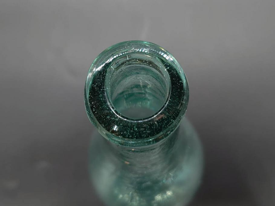 大正〜昭和初期　レトロな雰囲気を醸し出すボトル瓶5点セット(ガラスビン、ガラス瓶、硝子、薬瓶、花瓶、花入、花器)(R-076948)