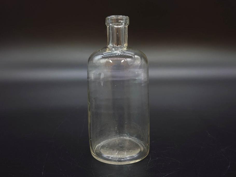 大正〜昭和初期　レトロな雰囲気を醸し出すボトル瓶5点セット(ガラスビン、ガラス瓶、硝子、薬瓶、花瓶、花入、花器)(R-076948)