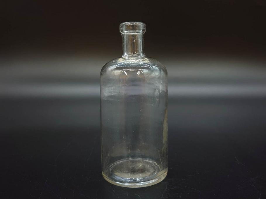 大正〜昭和初期　レトロな雰囲気を醸し出すボトル瓶5点セット(ガラスビン、ガラス瓶、硝子、薬瓶、花瓶、花入、花器)(R-076948)