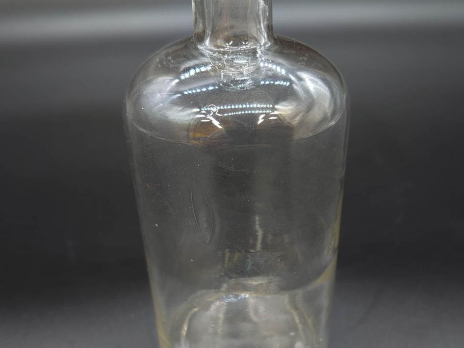 大正〜昭和初期　レトロな雰囲気を醸し出すボトル瓶5点セット(ガラスビン、ガラス瓶、硝子、薬瓶、花瓶、花入、花器)(R-076948)