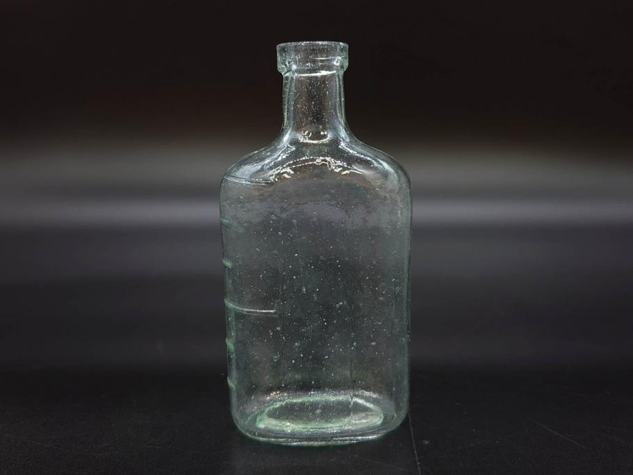 大正〜昭和初期　レトロな雰囲気を醸し出すボトル瓶5点セット(ガラスビン、ガラス瓶、硝子、薬瓶、花瓶、花入、花器)(R-076948)