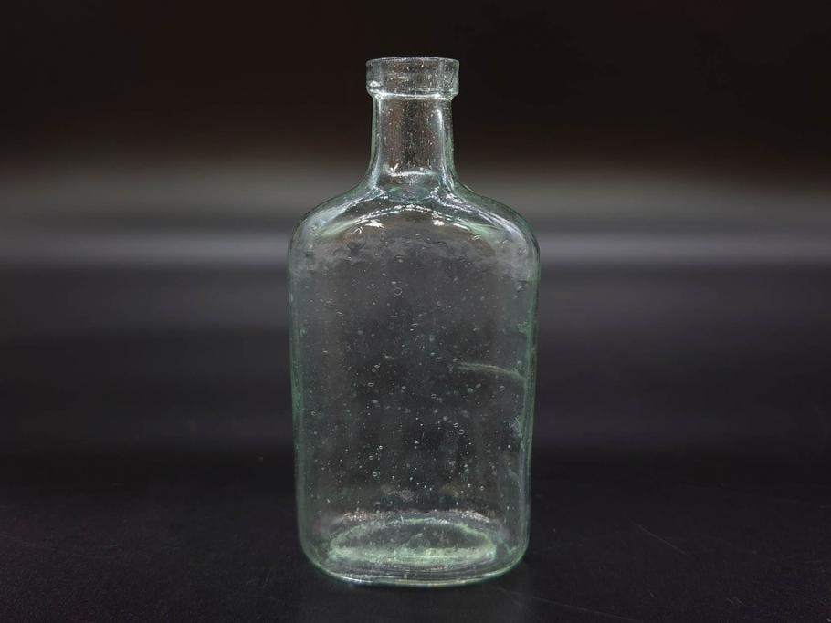 大正〜昭和初期　レトロな雰囲気を醸し出すボトル瓶5点セット(ガラスビン、ガラス瓶、硝子、薬瓶、花瓶、花入、花器)(R-076948)