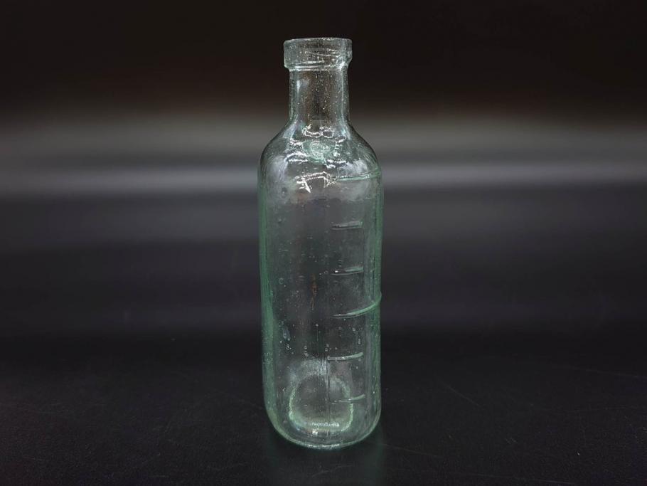 大正〜昭和初期　レトロな雰囲気を醸し出すボトル瓶5点セット(ガラスビン、ガラス瓶、硝子、薬瓶、花瓶、花入、花器)(R-076948)