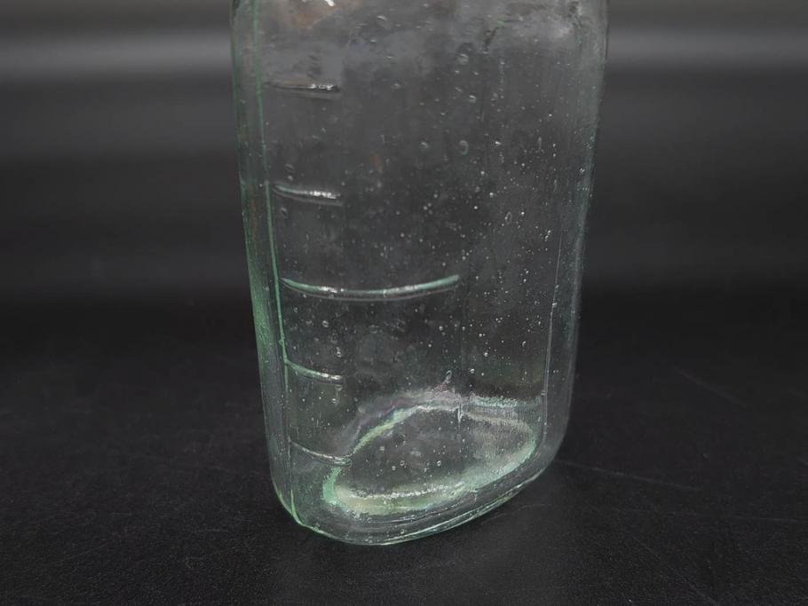 大正〜昭和初期　レトロな雰囲気を醸し出すボトル瓶5点セット(ガラスビン、ガラス瓶、硝子、薬瓶、花瓶、花入、花器)(R-076948)