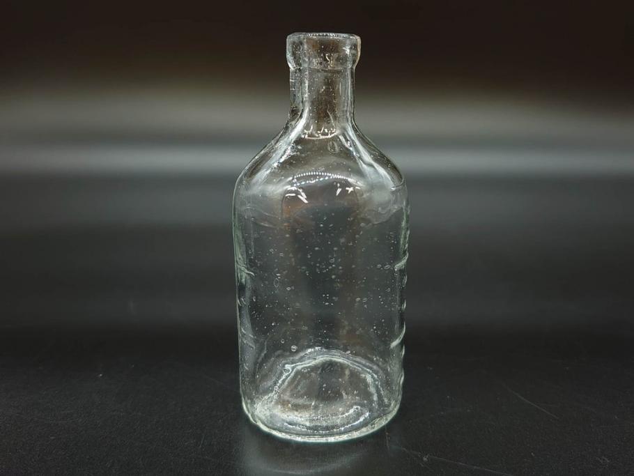 大正〜昭和初期　レトロな雰囲気を醸し出すボトル瓶5点セット(ガラスビン、ガラス瓶、硝子、薬瓶、花瓶、花入、花器)(R-076948)