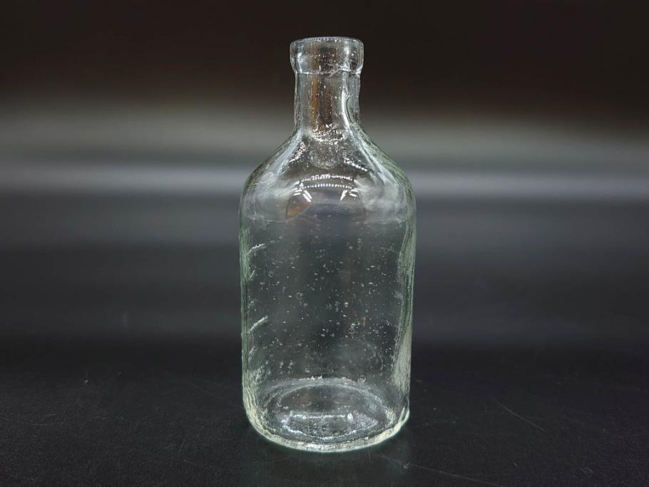 大正〜昭和初期　レトロな雰囲気を醸し出すボトル瓶5点セット(ガラスビン、ガラス瓶、硝子、薬瓶、花瓶、花入、花器)(R-076948)