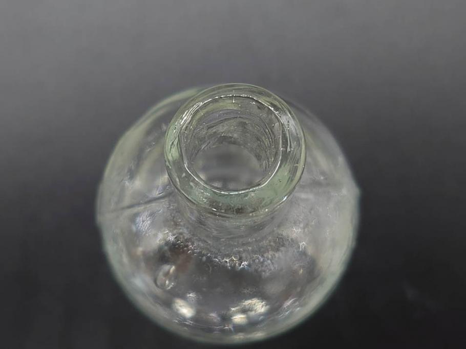 大正〜昭和初期　レトロな雰囲気を醸し出すボトル瓶5点セット(ガラスビン、ガラス瓶、硝子、薬瓶、花瓶、花入、花器)(R-076948)