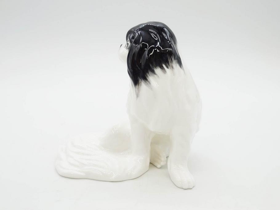 ノリタケ　NORITAKE　スタジオコレクション　狆(チン)　高さ 約10cm　大きな瞳が愛くるしいフィギュリン(犬、Studio Collection、ボーンチャイナ、置物、ディスプレイ、磁器、オブジェ)(R-079733)