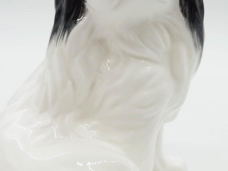ノリタケ　NORITAKE　スタジオコレクション　狆(チン)　高さ 約10cm　大きな瞳が愛くるしいフィギュリン(犬、Studio Collection、ボーンチャイナ、置物、ディスプレイ、磁器、オブジェ)(R-079733)