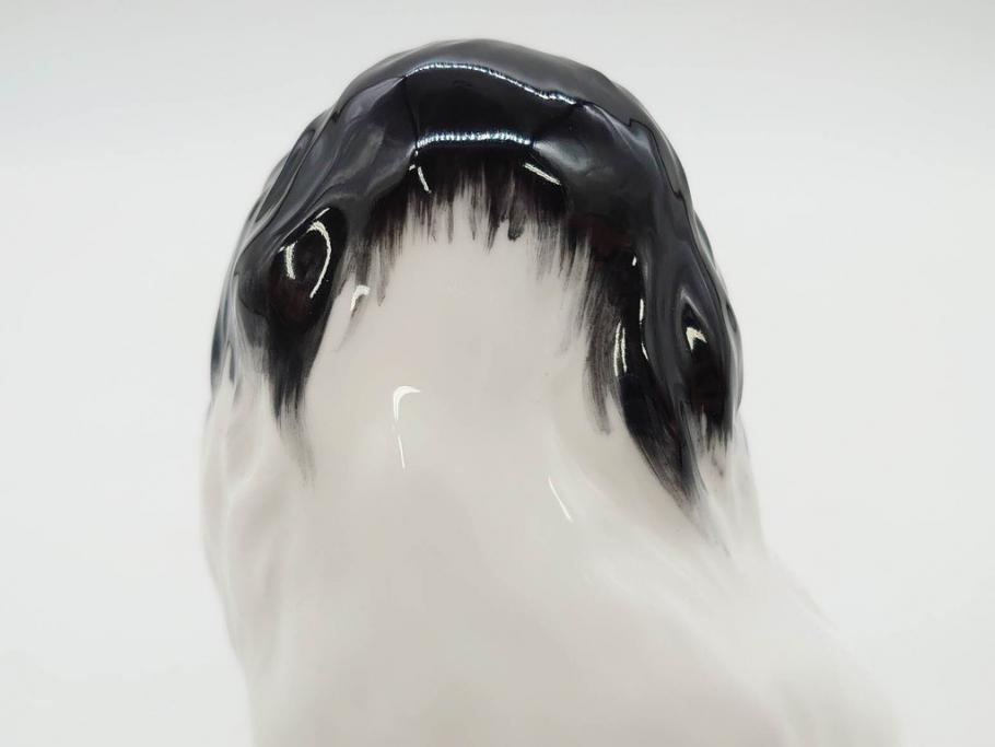 ノリタケ　NORITAKE　スタジオコレクション　狆(チン)　高さ 約10cm　大きな瞳が愛くるしいフィギュリン(犬、Studio Collection、ボーンチャイナ、置物、ディスプレイ、磁器、オブジェ)(R-079733)