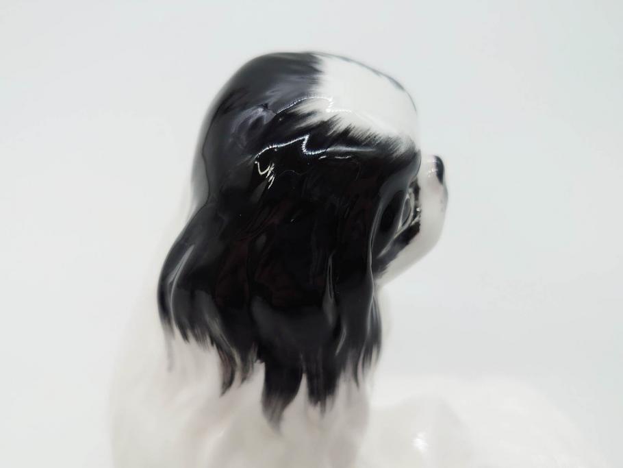 ノリタケ　NORITAKE　スタジオコレクション　狆(チン)　高さ 約10cm　大きな瞳が愛くるしいフィギュリン(犬、Studio Collection、ボーンチャイナ、置物、ディスプレイ、磁器、オブジェ)(R-079733)