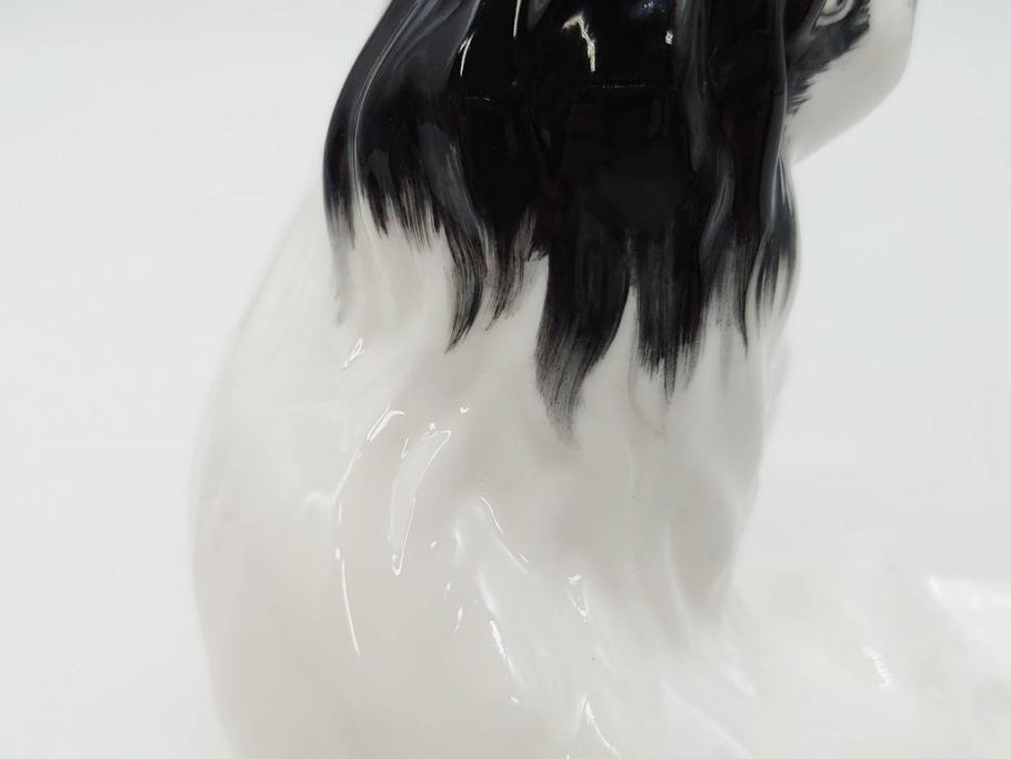ノリタケ　NORITAKE　スタジオコレクション　狆(チン)　高さ 約10cm　大きな瞳が愛くるしいフィギュリン(犬、Studio Collection、ボーンチャイナ、置物、ディスプレイ、磁器、オブジェ)(R-079733)