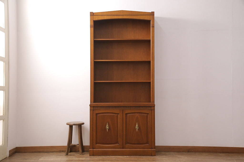 中古　美品　DREXEL HERITAGE(ドレクセルヘリテイジ)　Triune(トライユン)　上品な佇まいのブックケース(シェルフ、本棚、飾り棚、キャビネット)(R-050853)