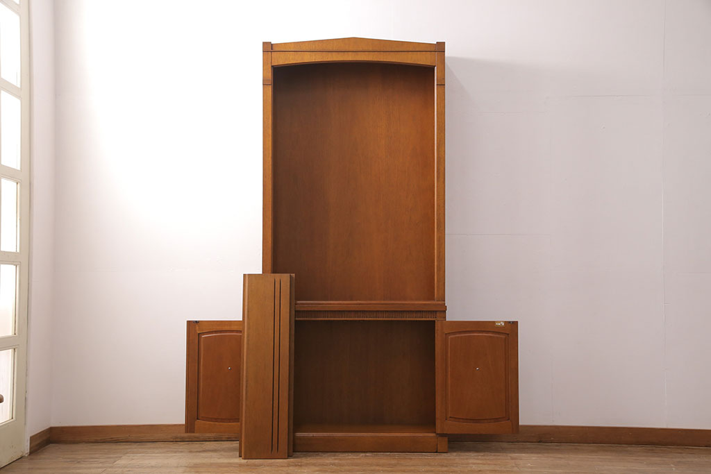 中古　美品　DREXEL HERITAGE(ドレクセルヘリテイジ)　Triune(トライユン)　上品な佇まいのブックケース(シェルフ、本棚、飾り棚、キャビネット)(R-050853)