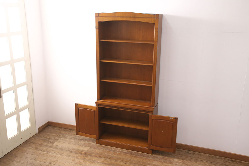 中古　美品　DREXEL HERITAGE(ドレクセルヘリテイジ)　Triune(トライユン)　上品な佇まいのブックケース(シェルフ、本棚、飾り棚、キャビネット)(R-050853)