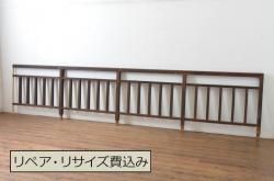 アンティーク建具　大正ロマン　ノスタルジックな雰囲気溢れる大きなガラス窓2枚セット(引き戸、ガラス戸)(R-072535)