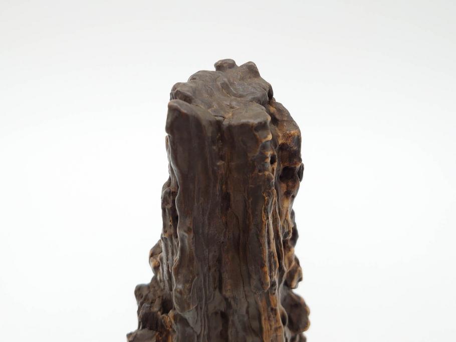 時代物　中国古玩　鑑賞石　盆石　台付(置物、ディスプレイ、台座付き)(R-070226)