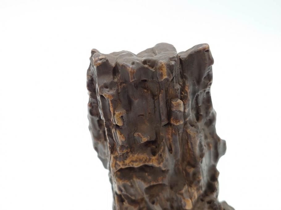 時代物　中国古玩　鑑賞石　盆石　台付(置物、ディスプレイ、台座付き)(R-070226)