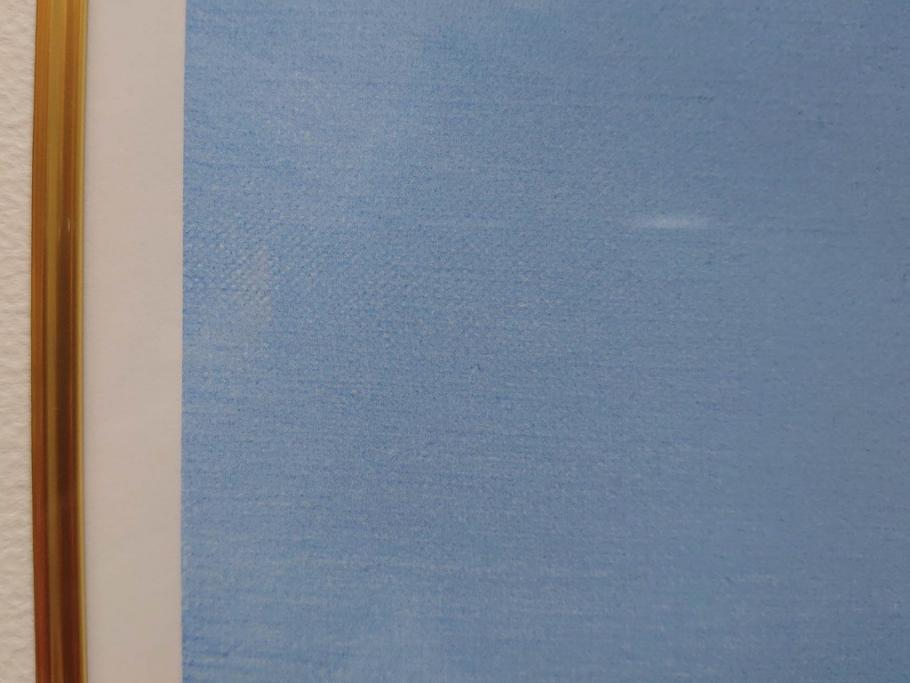 【真作】 加山雄三　サイン入り　4/100　リトグラフ(海、波、版画、額装、風景画)(R-074612)