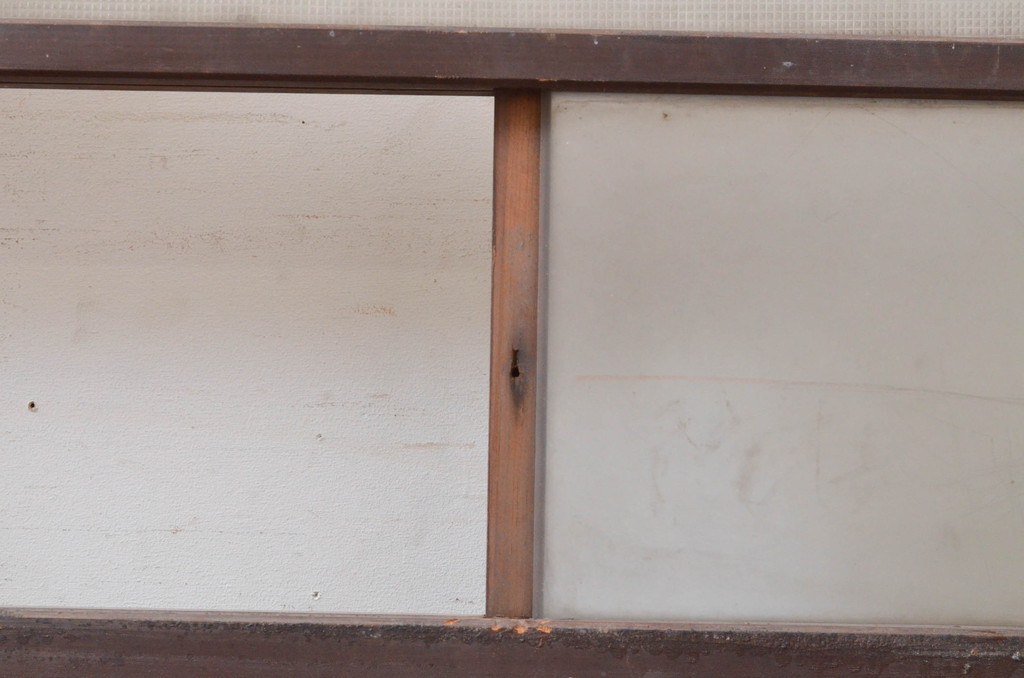 アンティーク建具　大正ロマン　レトロな空間づくりにオススメのガラス戸1枚(引き戸)(R-072562)