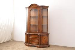 中古　展示品　未使用品　四国・高松　飛鳥欅箪笥　艶やかな朱色が魅力的な箪笥ローボード(収納棚、戸棚、リビングボード、テレビボード、テレビ台)(R-080238)