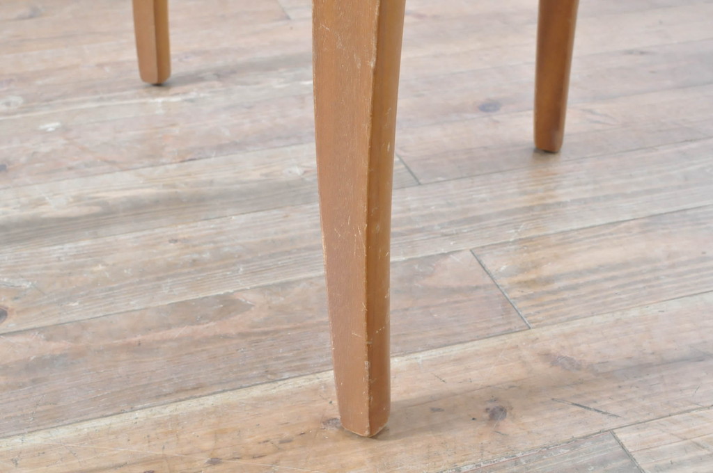 イギリスビンテージ　チーク材　優しい木の温もり溢れるダイニングチェア4脚セット(椅子、イス、ヴィンテージ、英国)(R-065633)