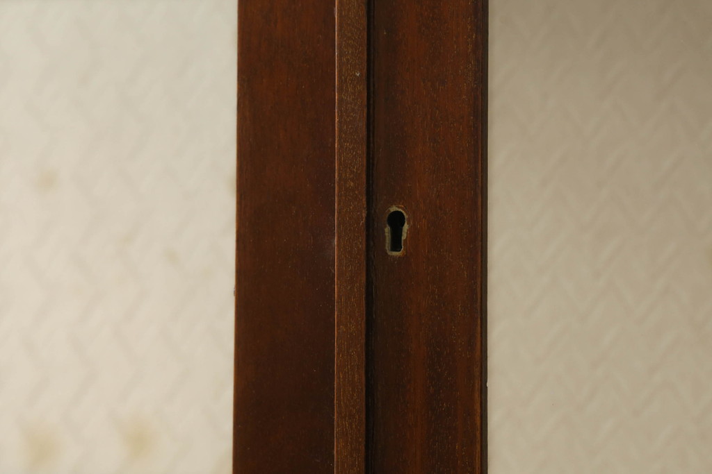 イギリスアンティーク　マホガニー材　猫脚がお洒落なキャビネット(ガラスケース、ショーケース、飾り棚、店舗什器、英国)(R-074137)