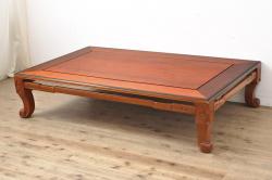 和製アンティーク　大正ロマンの雰囲気漂うろくろ脚が上品なコンソールテーブル(サイドテーブル、飾り台)(R-060139)